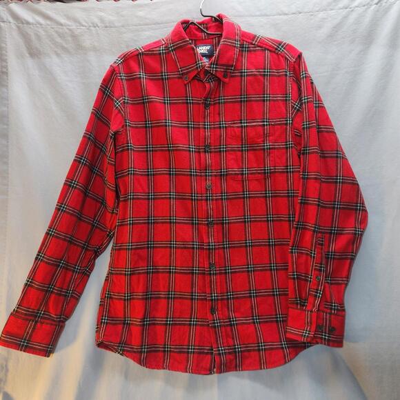 Lands' End Other - Lands End Cotton‎ Plaid Flannel Shirt Red Mens Size Medium